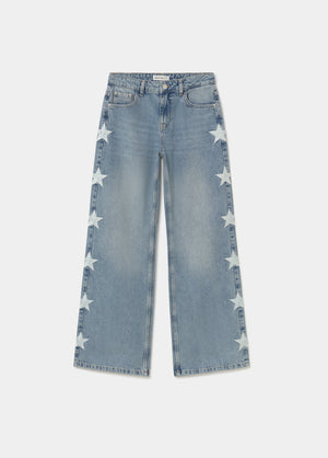 Jeans amb estrelles al lateral