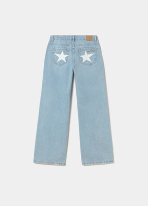 Jeans 5 poches patch étoile