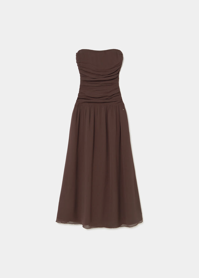 Long ruched dress