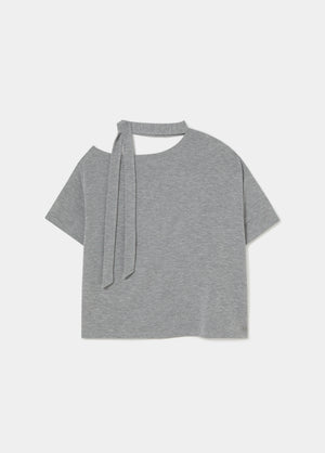 Asymmetrisches T-Shirt mit Schal