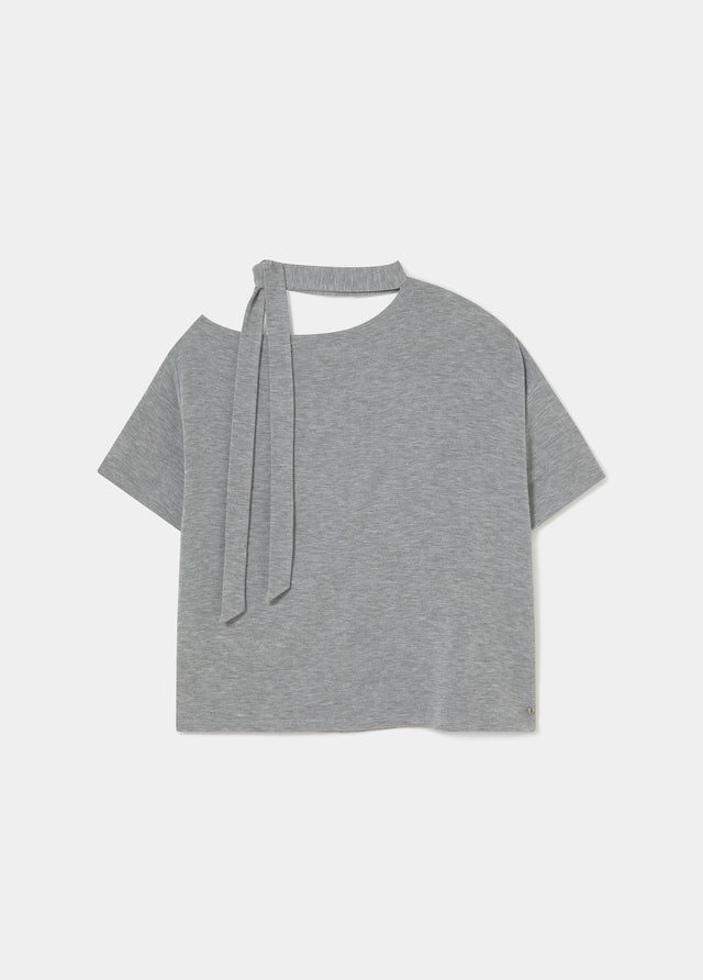 Camiseta asimétrica bufanda