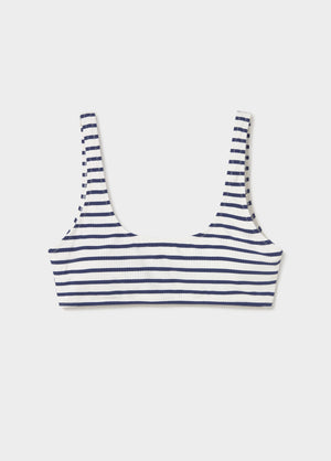 Nautical woven stripe bikini top