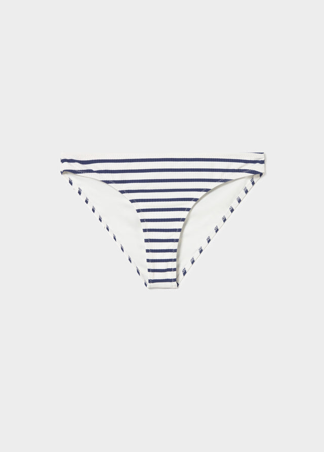 Bikinihose mit maritim gewebtem Streifen