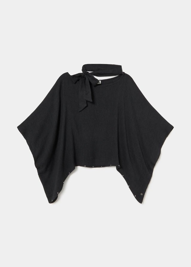 Cape met studs detail en sjaal