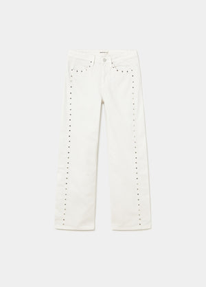 Side panel studded pants
