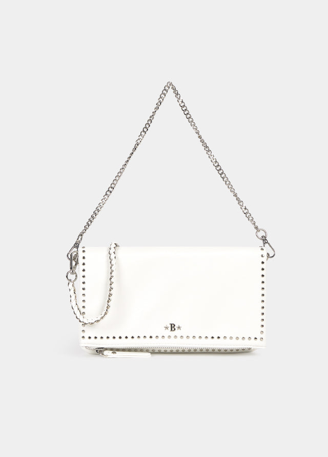 Studded flap bag