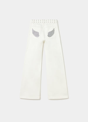 Pantalons amb butxaca de pegat glitter