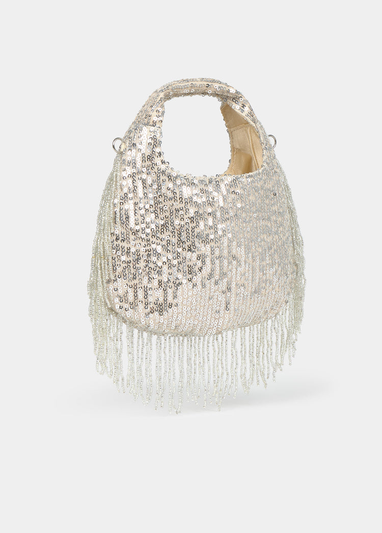 Tasche mit Kette und Pailletten  
