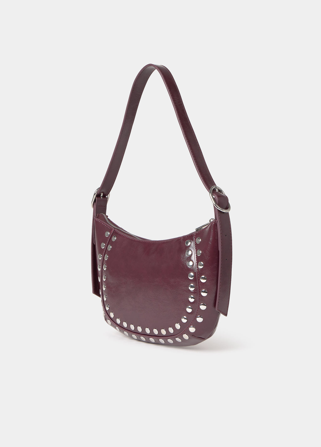 Bolso media luna tachas