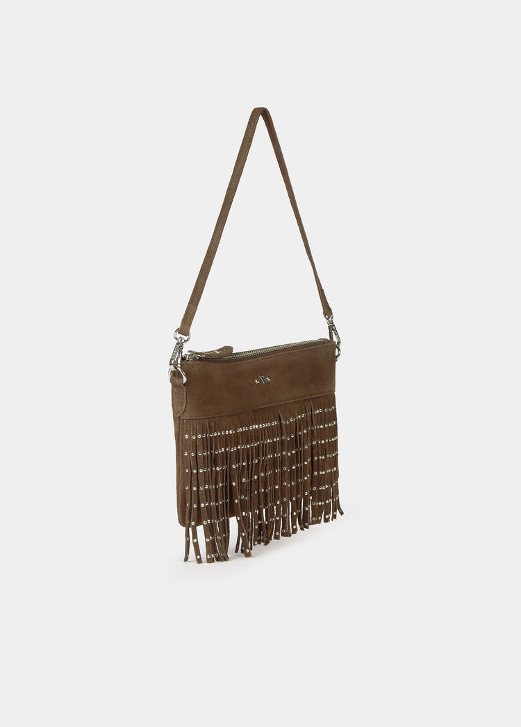 Fringe and stud bag
