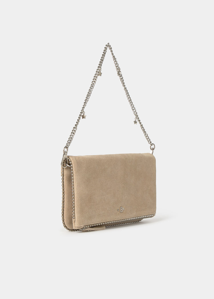 Studded flap bag