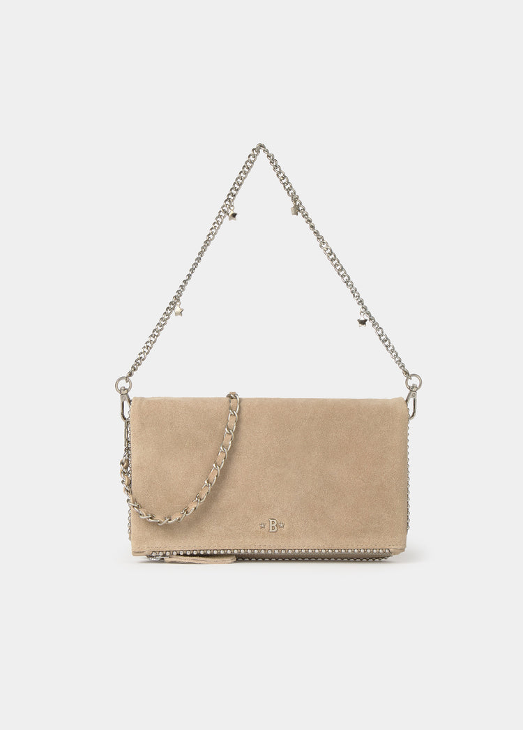 Studded flap bag