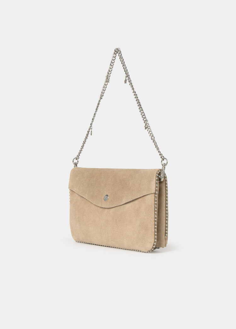 Studded flap bag