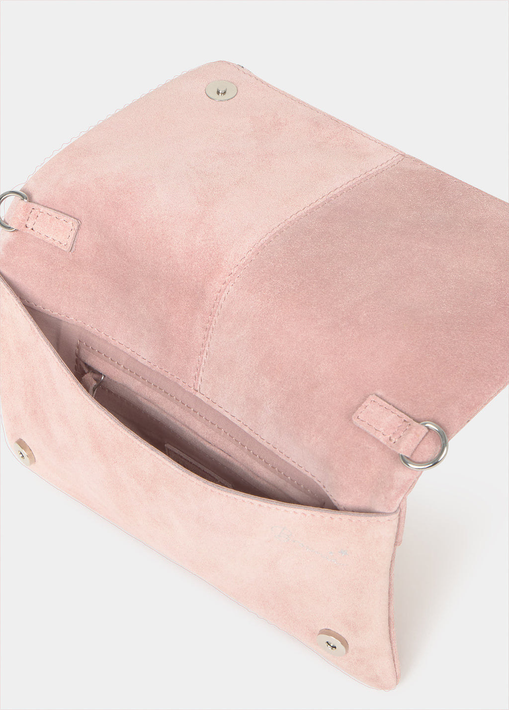 Leather eyelet flap bag