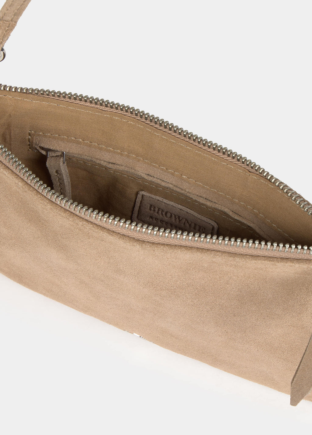 Leather flap bag with fringes