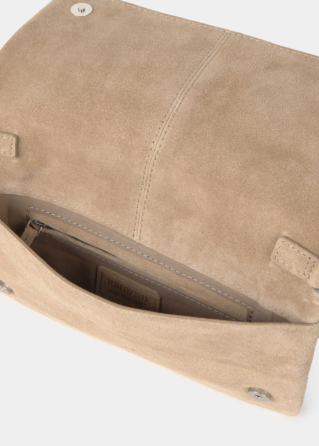Leather flap bag with fringes