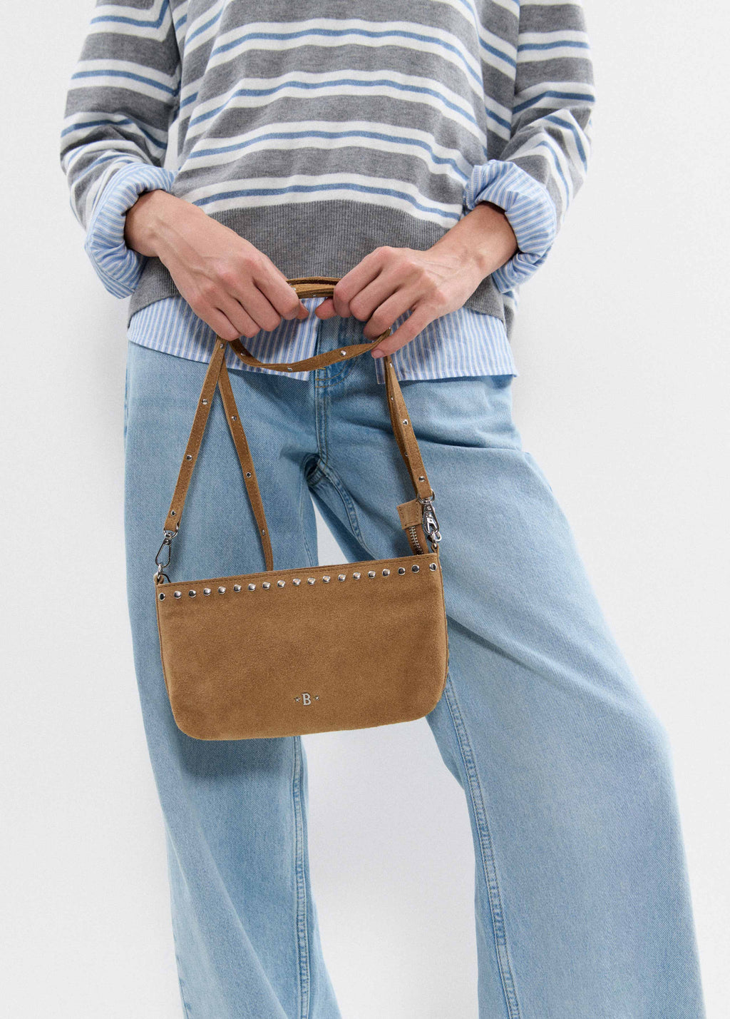 Leather studded bag