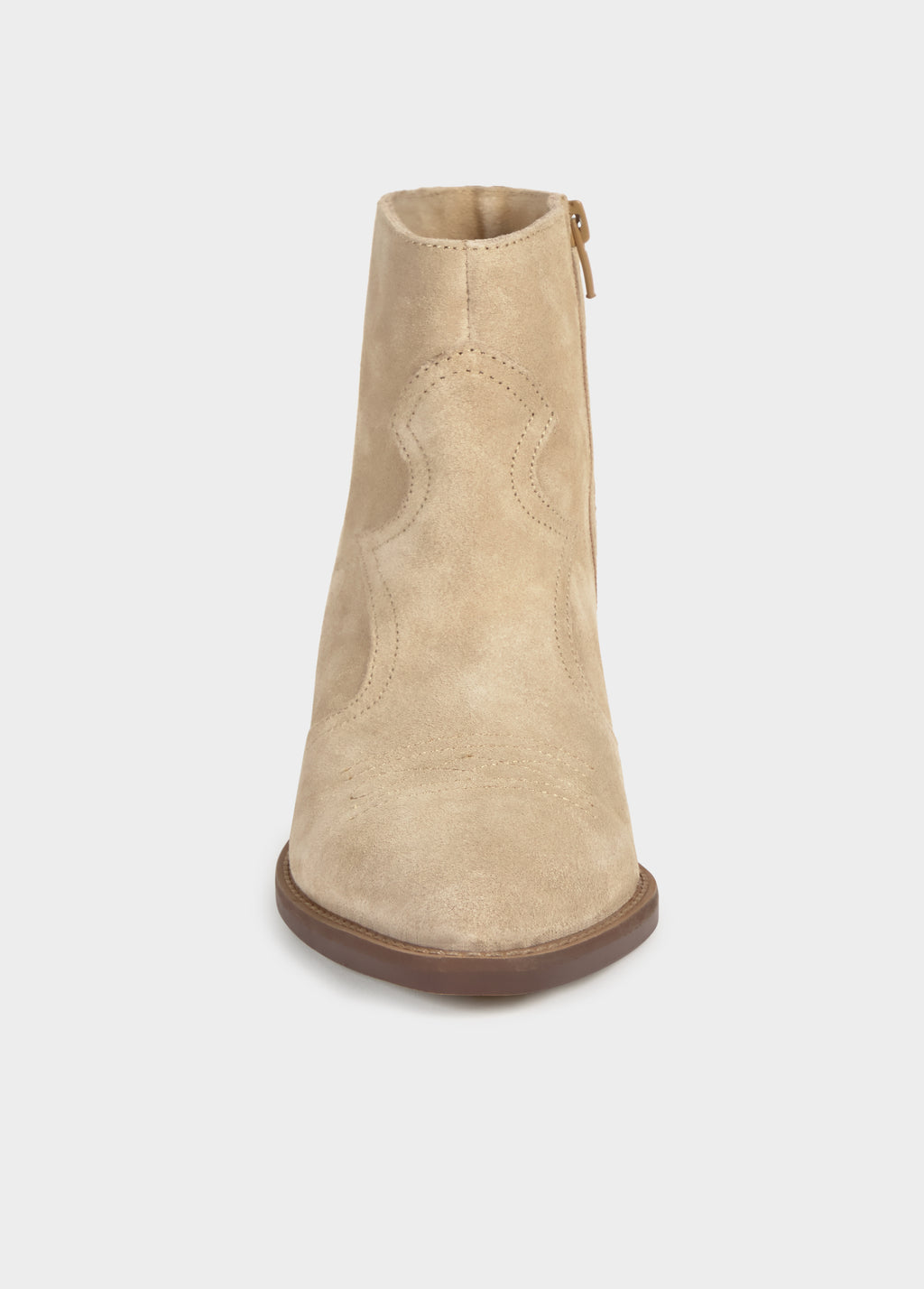 Leather camper ankle boots with studs