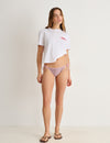 Culotte bikini rayure avec lurex