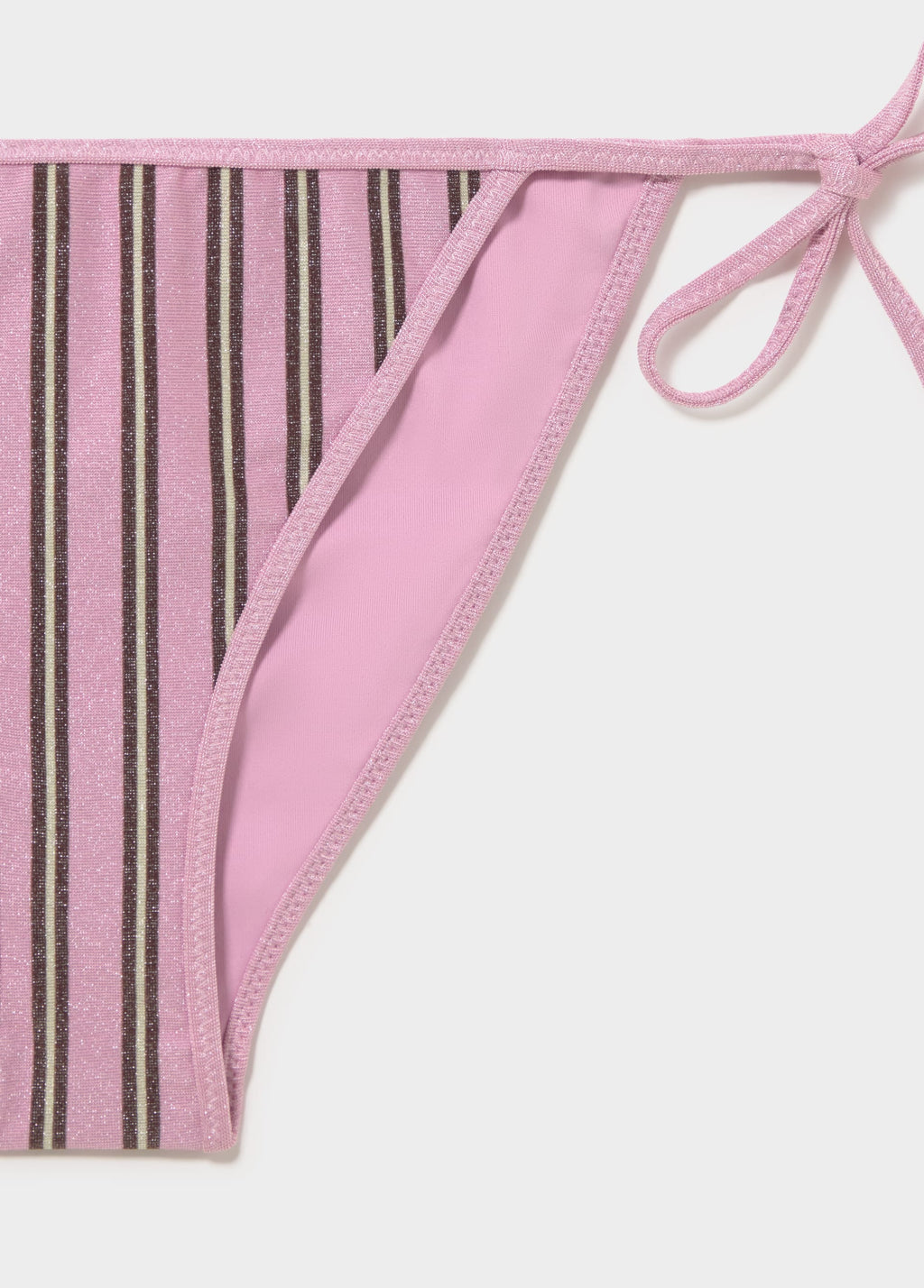 Culotte bikini rayure avec lurex