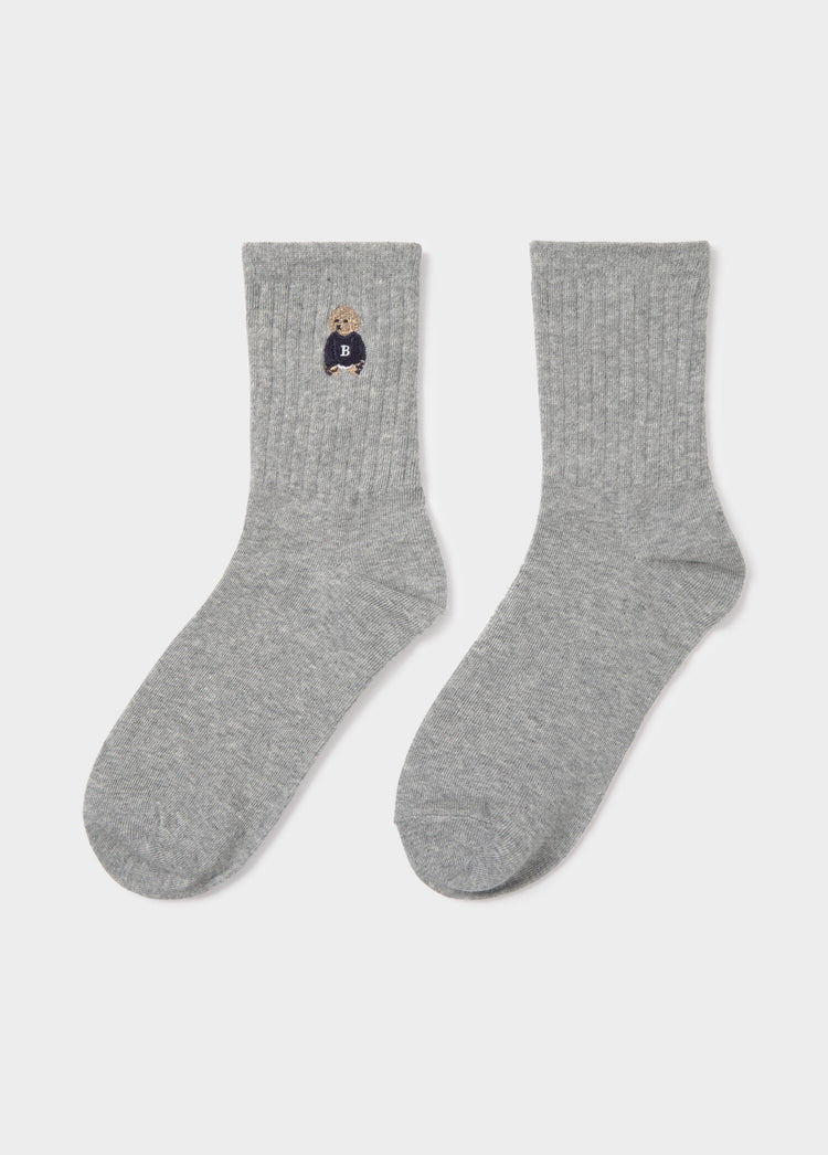 Embroidered dog sock
