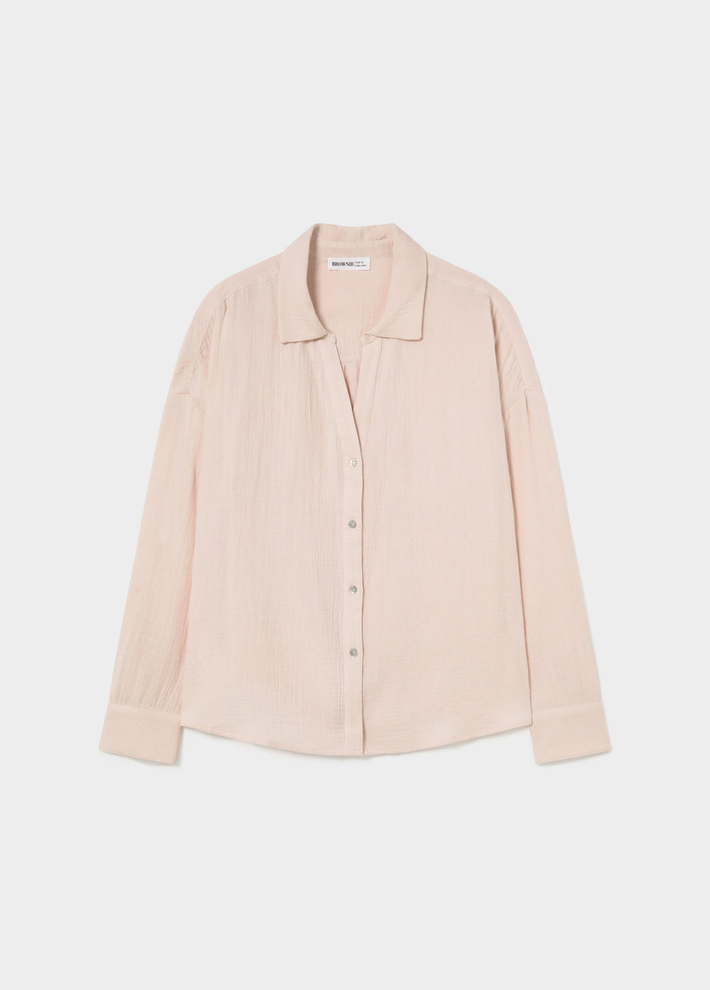 Camicia con scollo a V doppio tessuto
