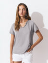 Katoenen T-shirt met knopen