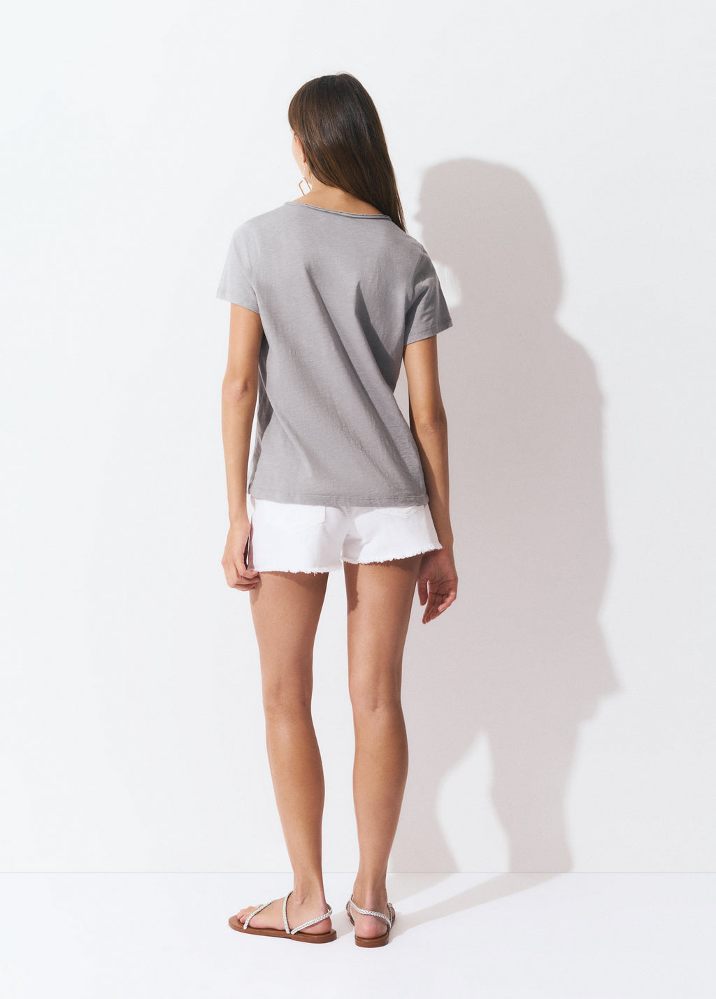 Katoenen T-shirt met knopen