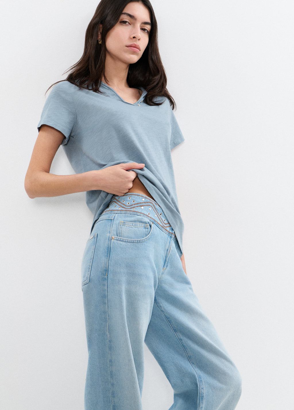 T-shirt met knopen