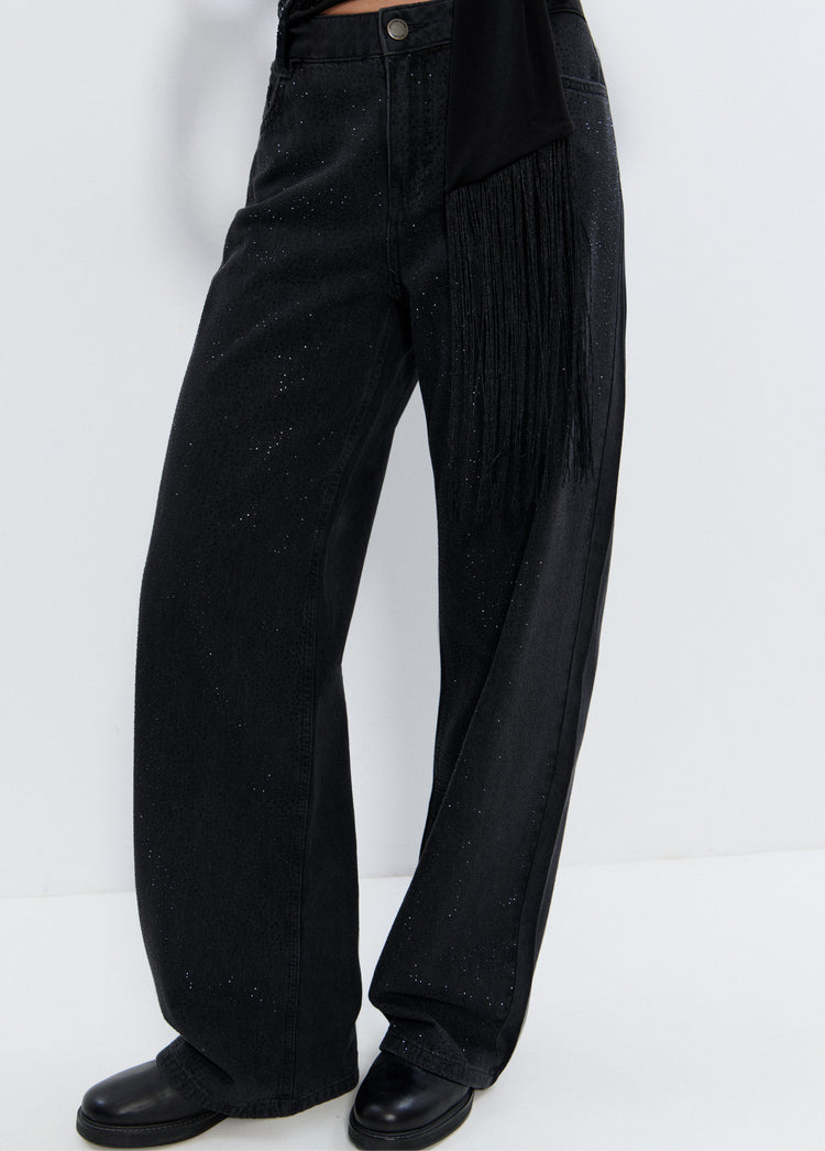 Fringed scarf t-shirt