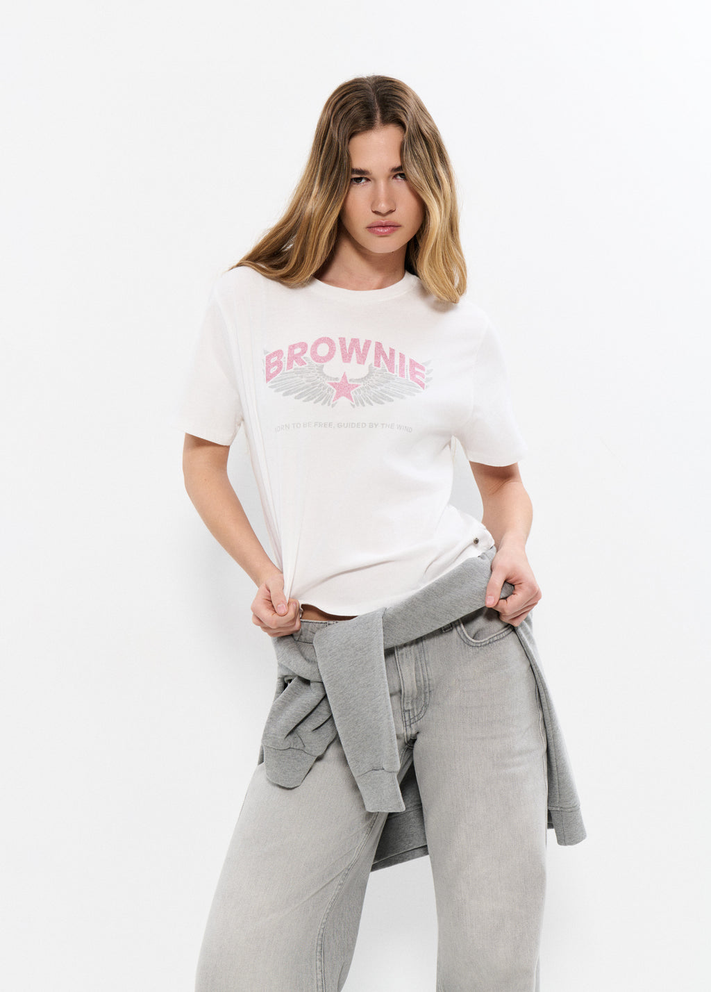 T-shirt with wing logo