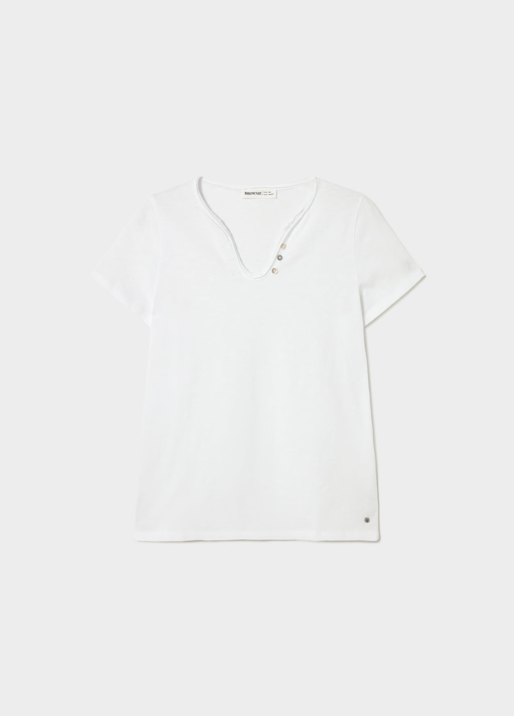 Katoenen T-shirt met knopen