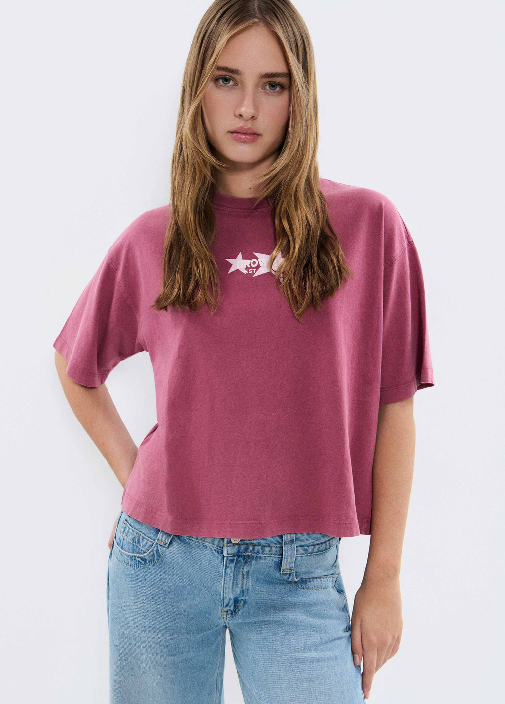 Camiseta print estrellas espalda
