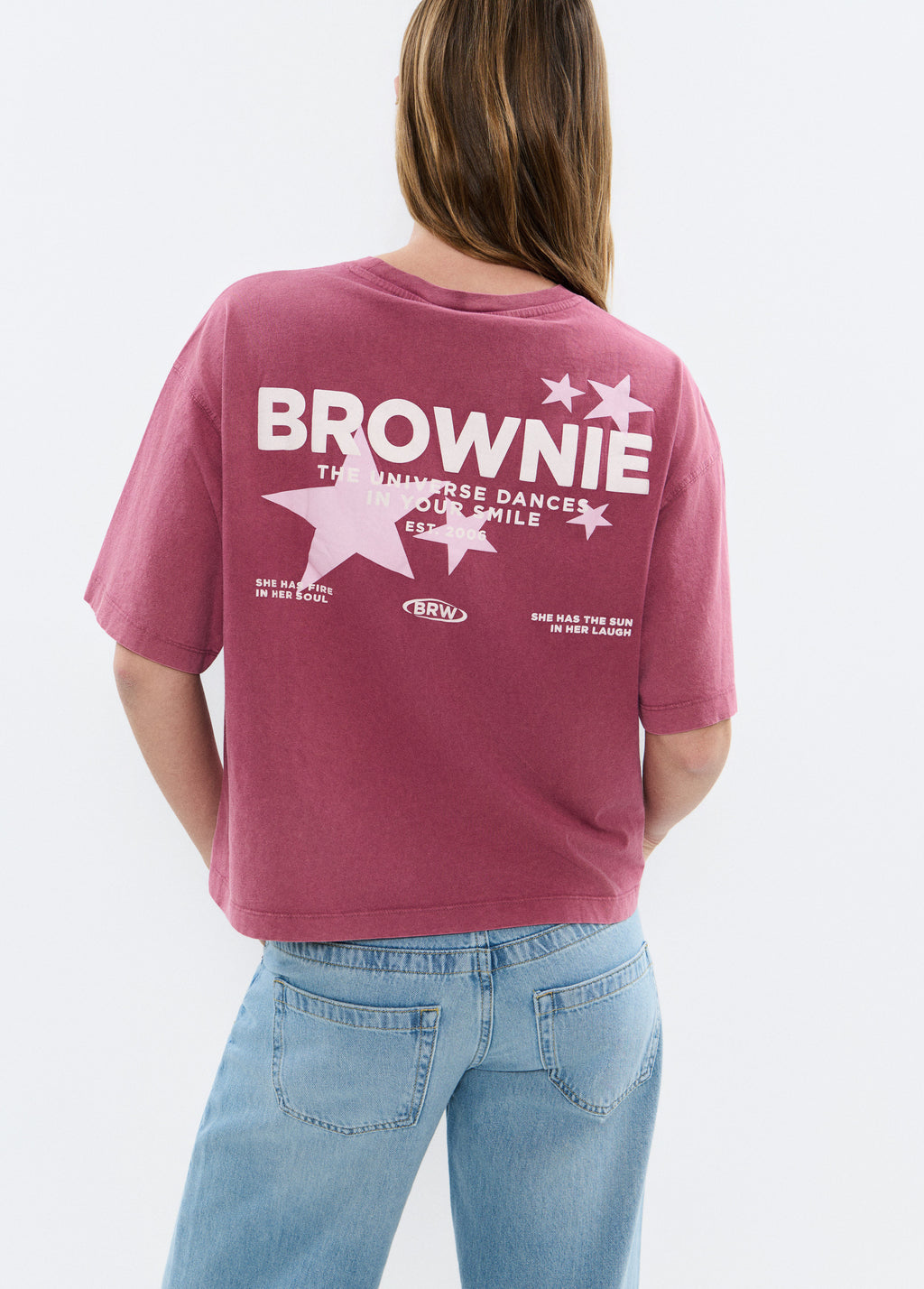 Camiseta print estrellas espalda