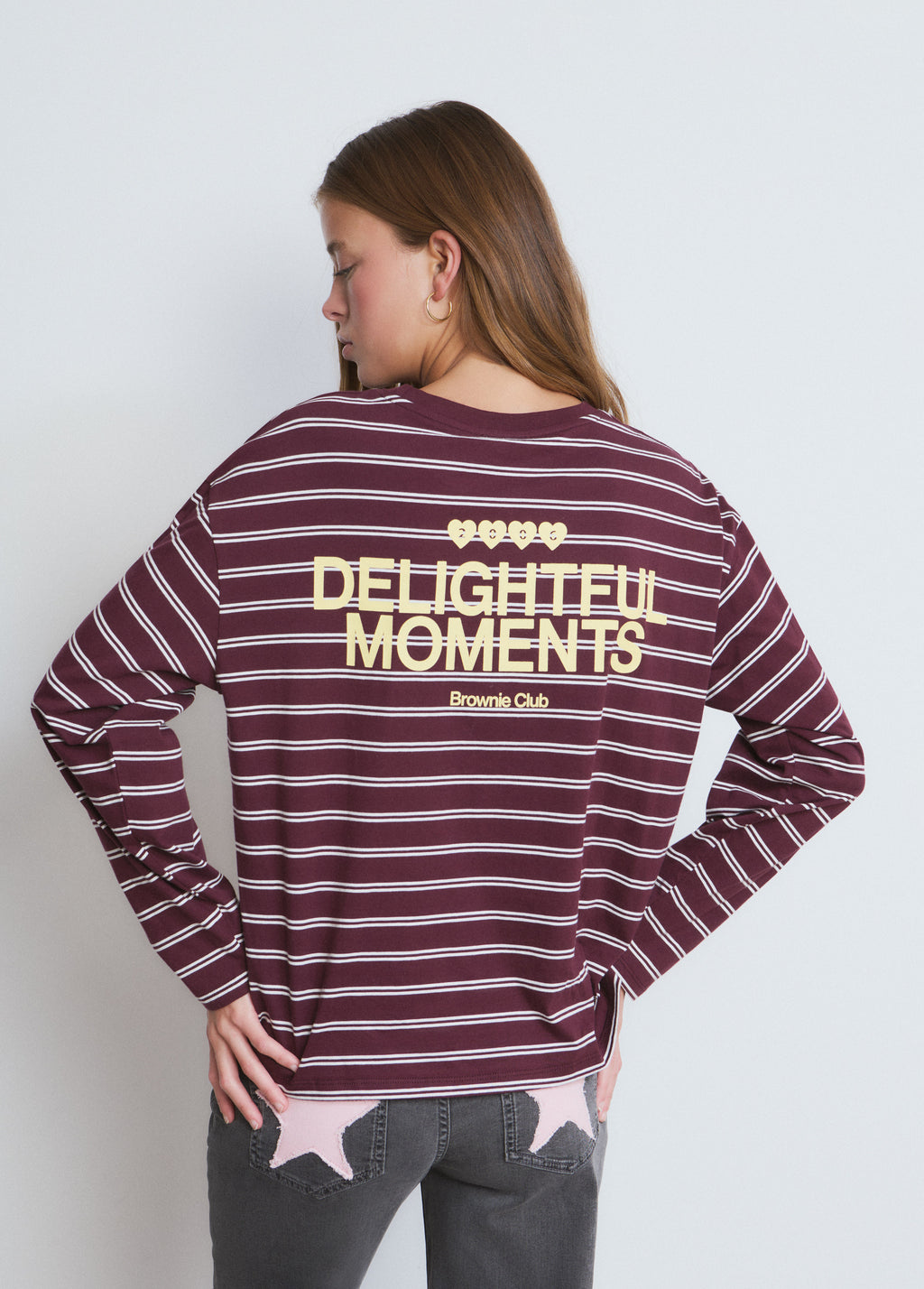 T-Shirt mit Streifen und Logo  