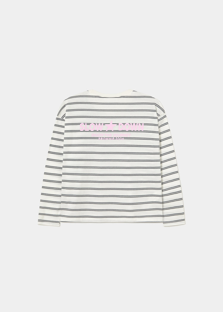 Striped print T-shirt