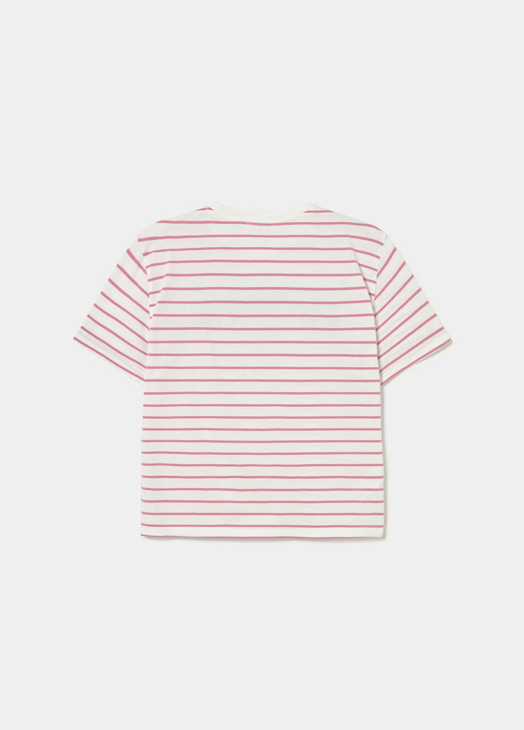 Camiseta raya tejida print