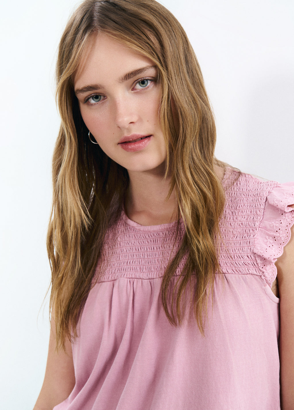 T-shirt smock brodé