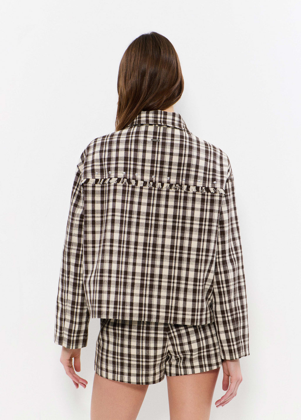 Short checkered jacket