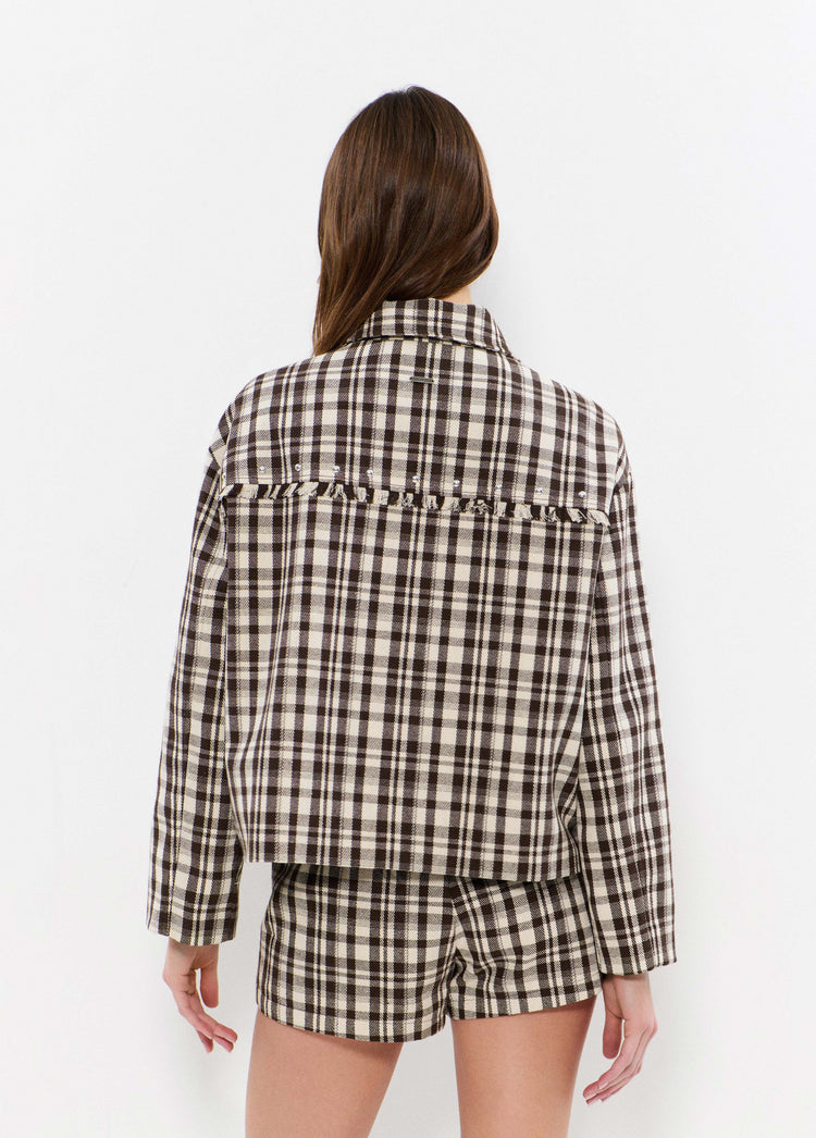 Short checkered jacket