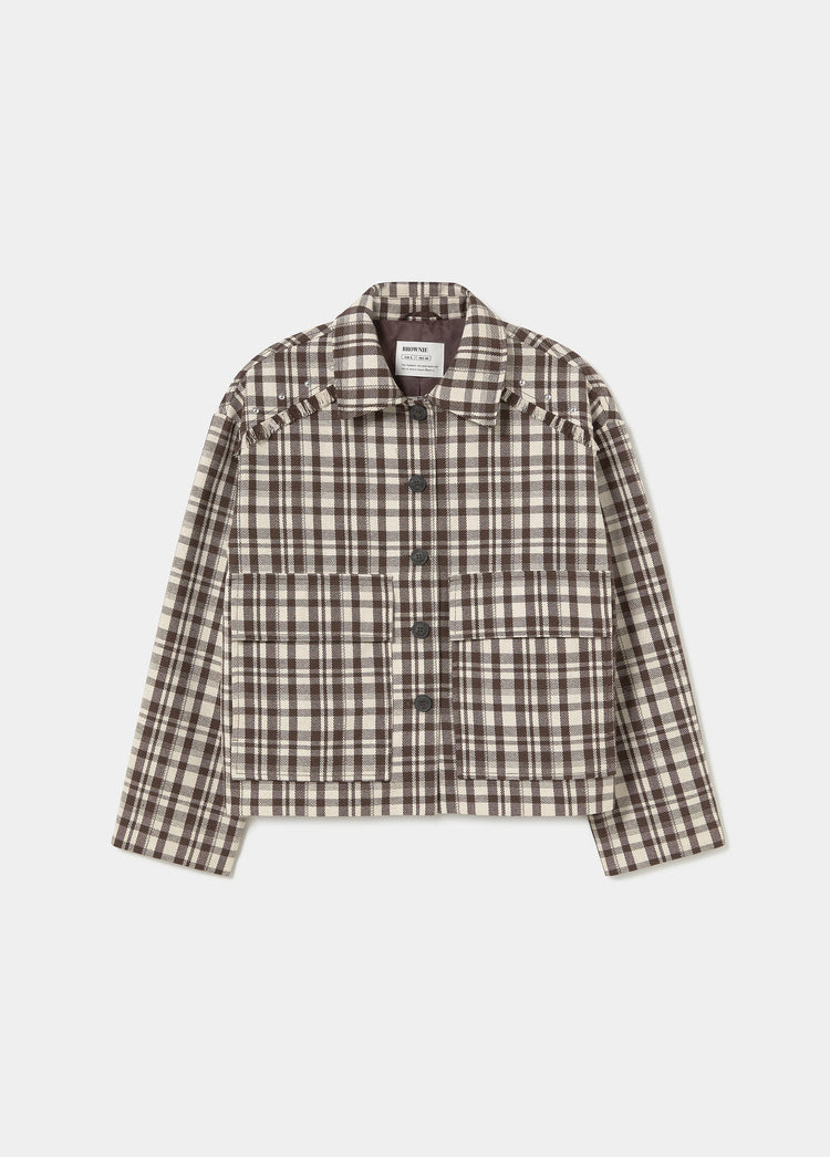 Short checkered jacket
