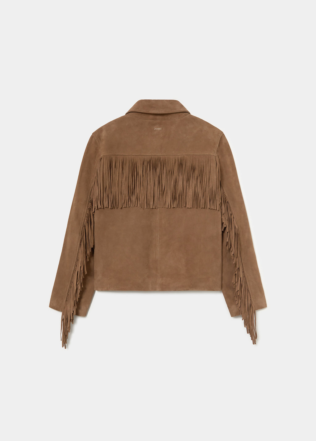 Suede leather jacket with fringes