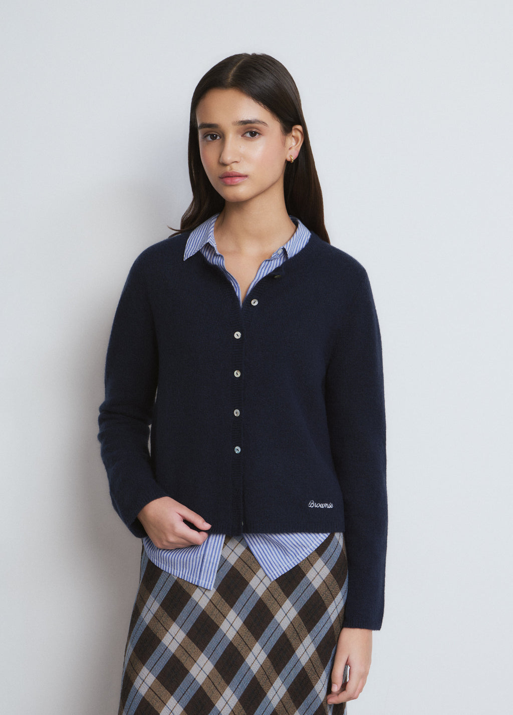 Basic knit jacket with buttons