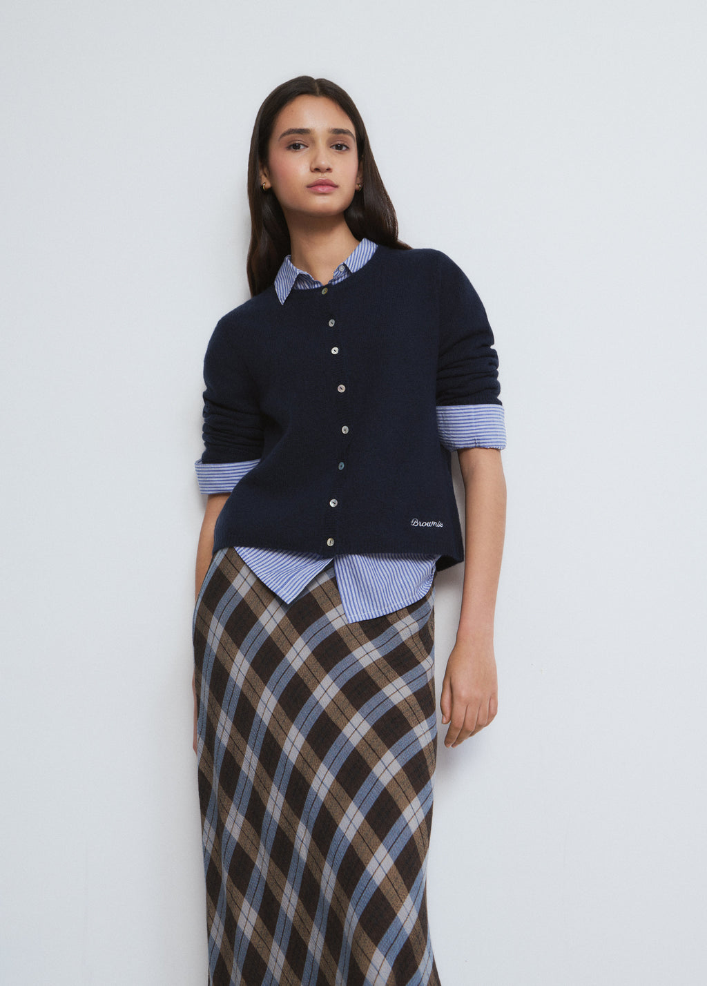Basic knit jacket with buttons