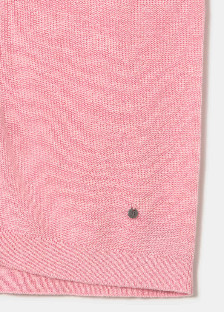 Short sleeve button knit jacket