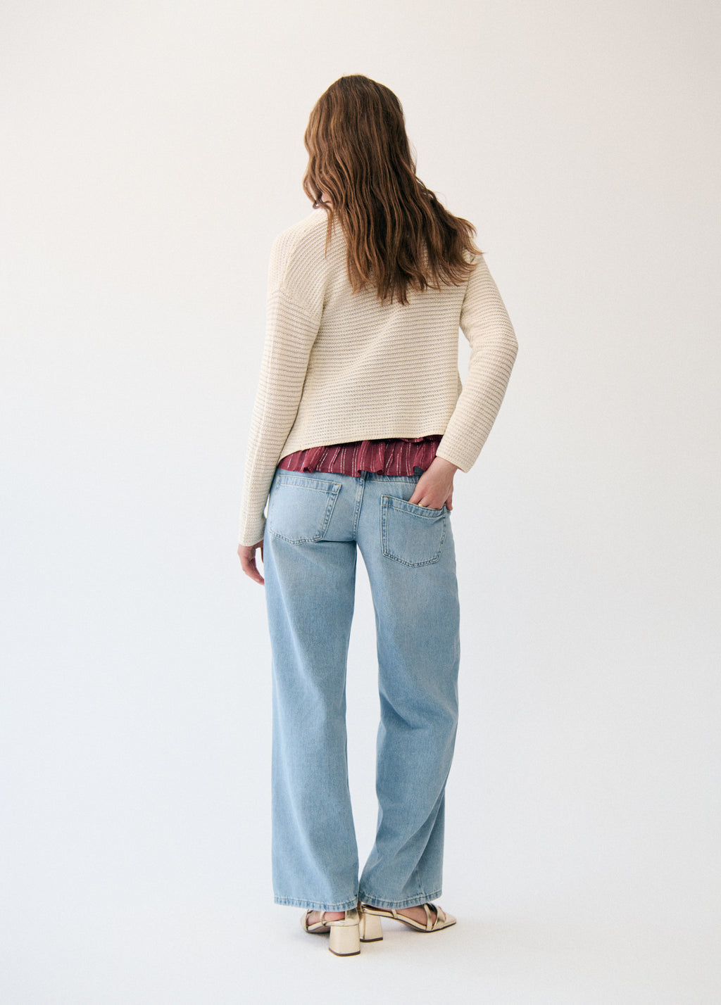 Crossed knit jacket