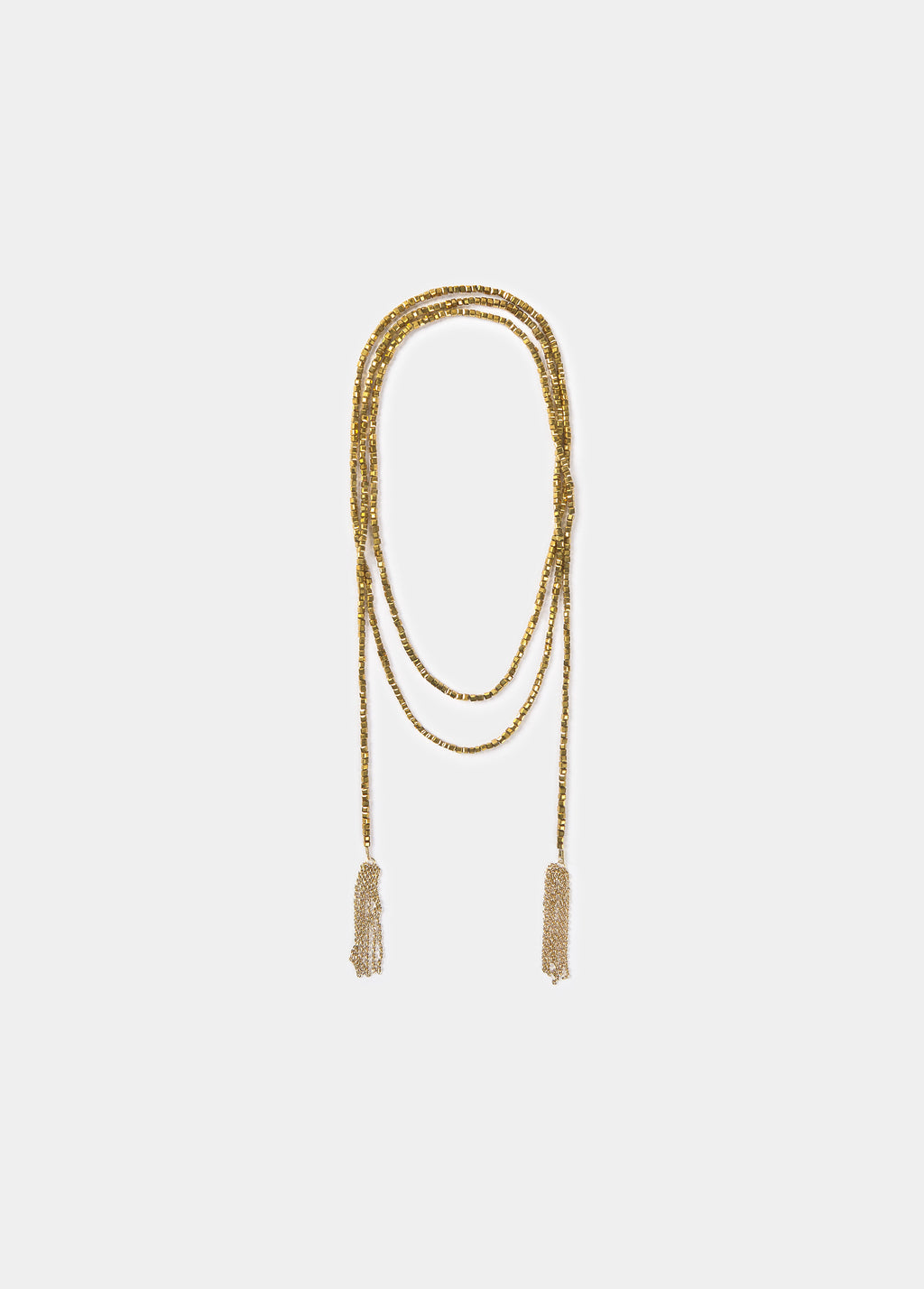 Beaded fringe necklace
