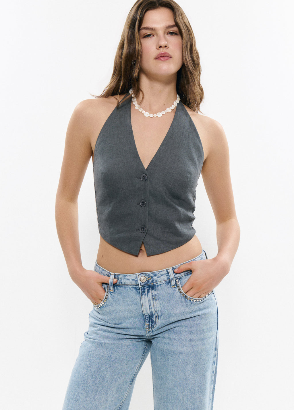 Collar botones nácar