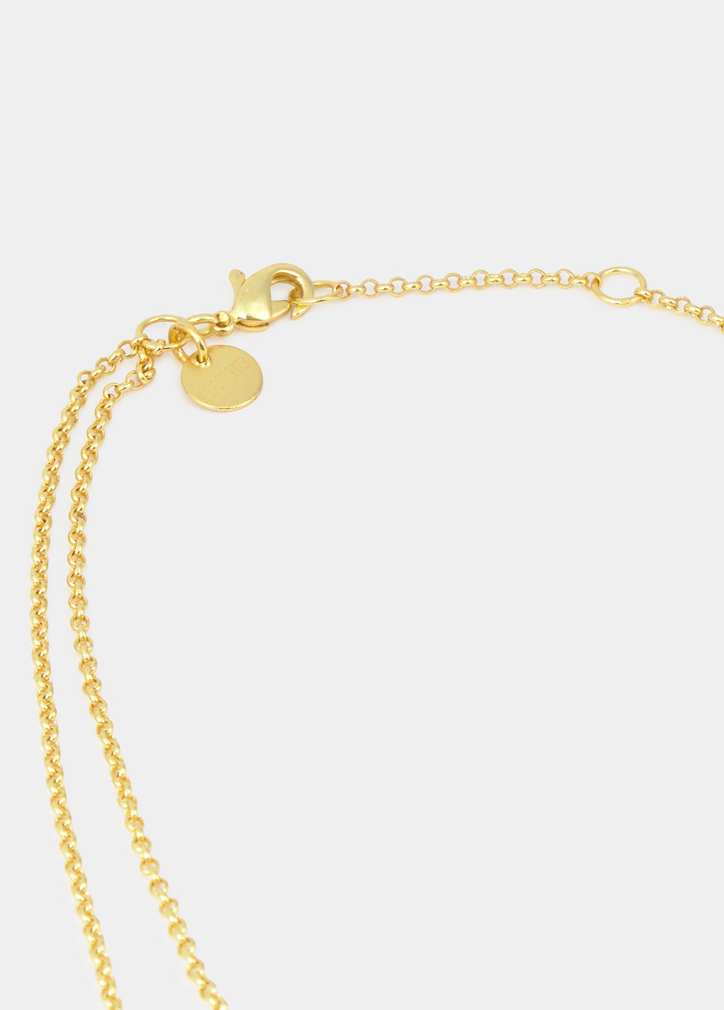 Double necklace with plates and stones