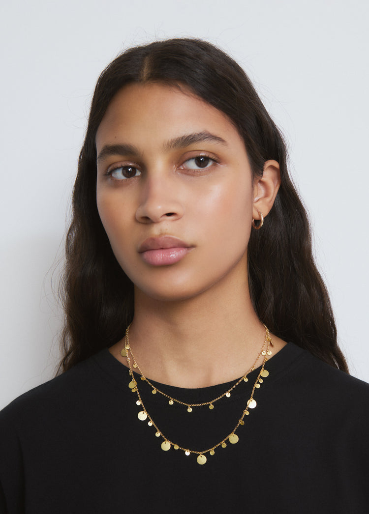 Dubbele ketting met plaatjes